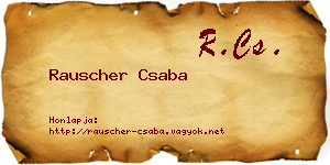 Rauscher Csaba névjegykártya