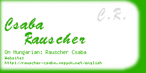 csaba rauscher business card